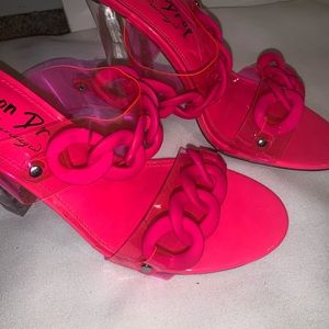 Lemon drop pink sandals